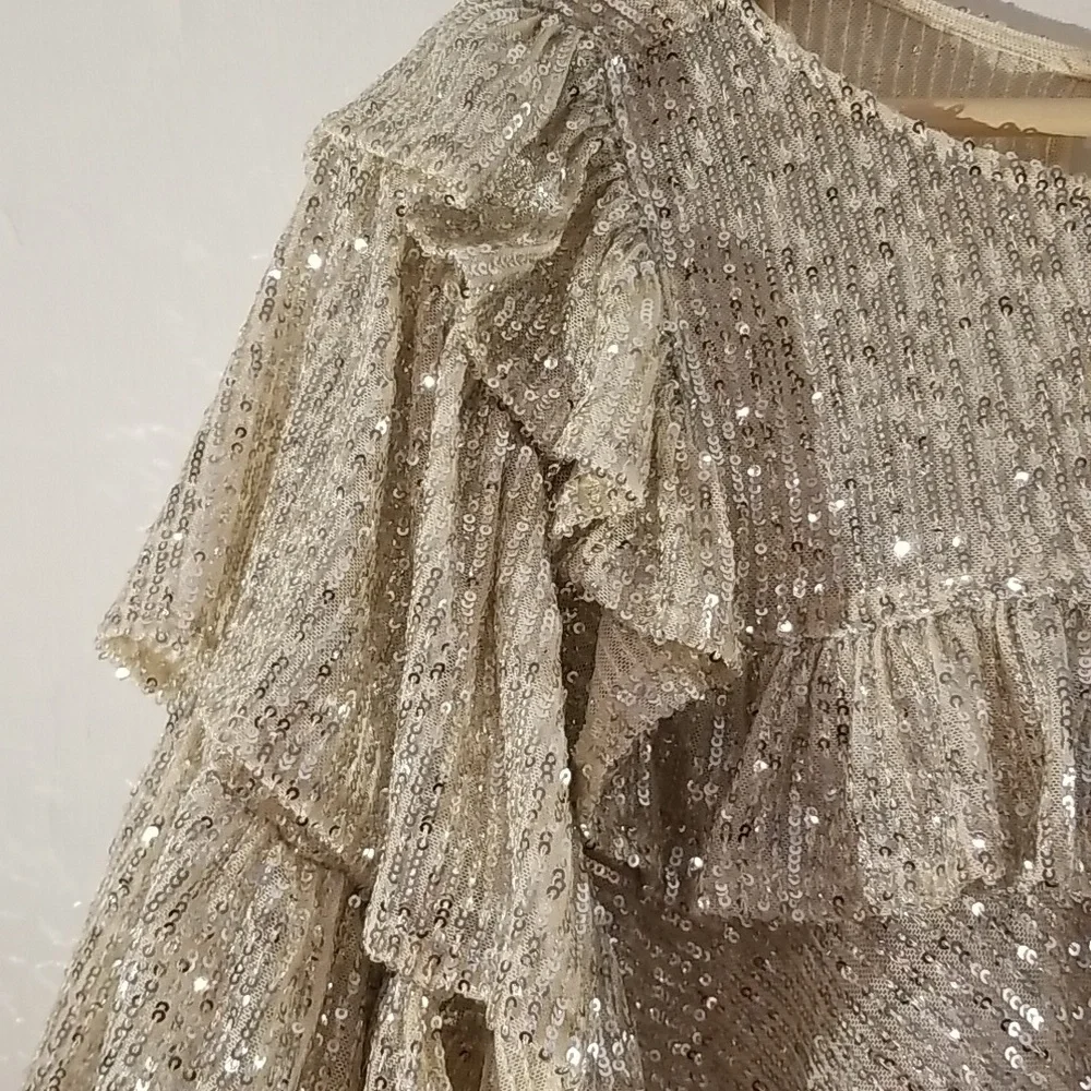 Free People sparkly sequin blouse - Picture 6 of 11